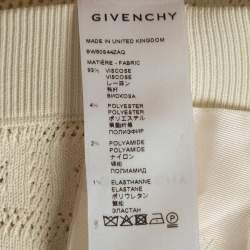 Givenchy Off White Logo Patterned Knit Leggings XS