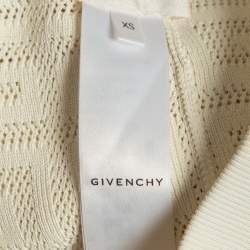 Givenchy Off White Logo Patterned Knit Leggings XS