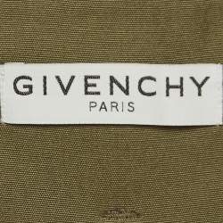 Givenchy Green Pleated Crepe High-Waisted Tapered Military Trousers L