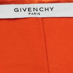 Givenchy Orange Satin Belted Sleeveless Layer Dress M