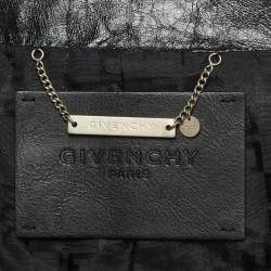 Pre Owned Givenchy Black Leather Belted Riders Jacket M