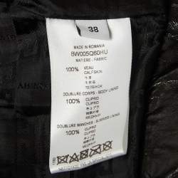 Pre Owned Givenchy Black Leather Belted Riders Jacket M