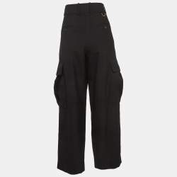 Givenchy Black Wool Tapered Cargo Pants M