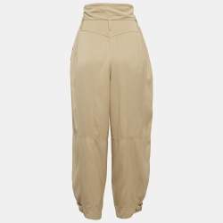 Givenchy Green Crepe High-Waisted Tapered Military Trousers S