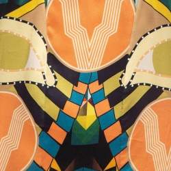 Givenchy Multicolor Printed Lace Trim Satin Slip Dress M