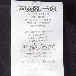 Pre Owned Givenchy Black Printed Cotton Knit Oversized Hoodie M