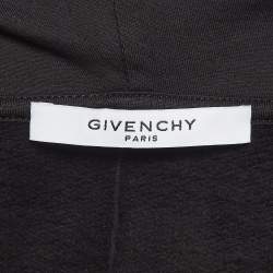 Pre Owned Givenchy Black Printed Cotton Knit Oversized Hoodie M