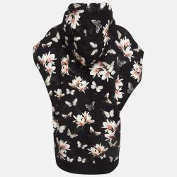 Pre Owned Givenchy Black Printed Cotton Knit Oversized Hoodie M