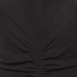 Pre Owned Givenchy Black Jersey Ruched Mini Dress S