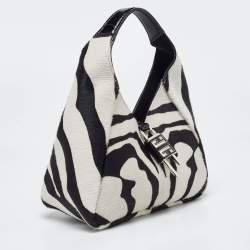 Givenchy White/Black Zebra Calfhair and Leather Bag