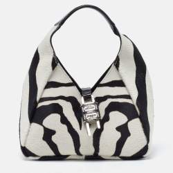 Givenchy White/Black Zebra Calfhair and Leather Bag