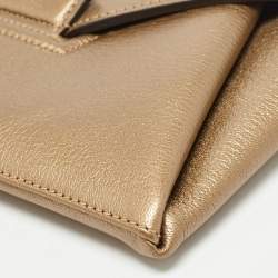 Givenchy Gold Leather Medium Antigona Envelope Clutch