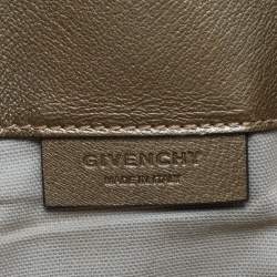 Givenchy Gold Leather Medium Antigona Envelope Clutch