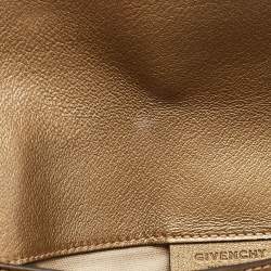 Givenchy Gold Leather Medium Antigona Envelope Clutch