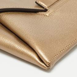 Givenchy Gold Leather Medium Antigona Envelope Clutch