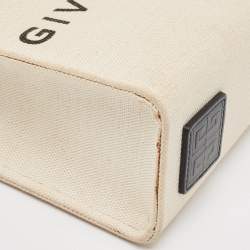 Givenchy Beige/Black Canvas Mini G Tote  