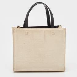 Givenchy Beige/Black Canvas Mini G Tote  