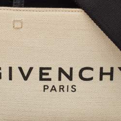 Givenchy Beige/Black Canvas Mini G Tote  