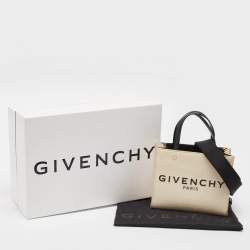 Givenchy Beige/Black Canvas Mini G Tote  