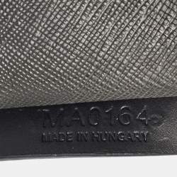 Pre Owned Givenchy Black Coated Canvas Rottweiler Face Wristlet Pouch