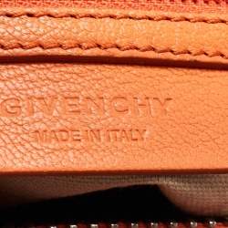 Givenchy Orange Leather Small Antigona Satchel
