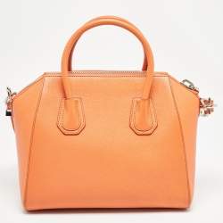 Givenchy Orange Leather Small Antigona Satchel