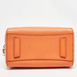 Givenchy Orange Leather Small Antigona Satchel