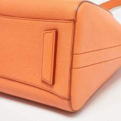 Givenchy Orange Leather Small Antigona Satchel
