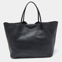 Givenchy Black Leather Large Antigona Shopper Tote