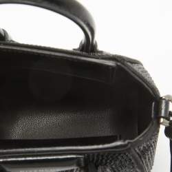 مملوكة مسبقًا Givenchy Black Satin and Leather Micro Antigona Crystals Crossbody Bag