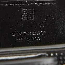 مملوكة مسبقًا Givenchy Black Satin and Leather Micro Antigona Crystals Crossbody Bag