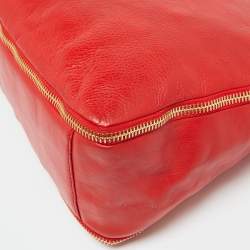 Givenchy Orange Leather Zip Tote
