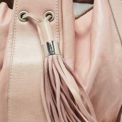 Givenchy Pink Leather Drawstring Tassel Hobo