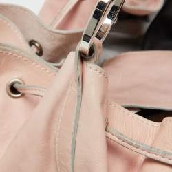 Givenchy Pink Leather Drawstring Tassel Hobo