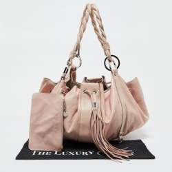 Givenchy Pink Leather Drawstring Tassel Hobo