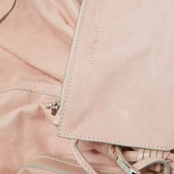 Givenchy Pink Leather Drawstring Tassel Hobo