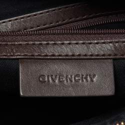 Givenchy Grey/Dark Brown Monogram Coated Canvas and Leather Hobo