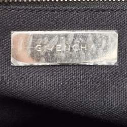 Givenchy Black Leather Logo Embossed Flap Messenger Bag