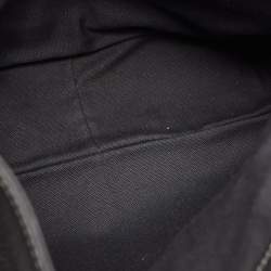 Givenchy Black Leather Logo Embossed Flap Messenger Bag