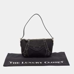 Pre Owned Givenchy Black Fabric and Leather Zip Hobo