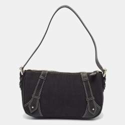 Pre Owned Givenchy Black Fabric and Leather Zip Hobo