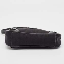 Pre Owned Givenchy Black Fabric and Leather Zip Hobo