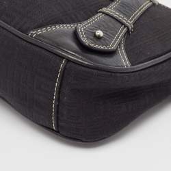 Pre Owned Givenchy Black Fabric and Leather Zip Hobo