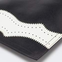 Pre Owned Givenchy Black/White Leather Antigona Zip Pouch
