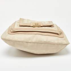 Givenchy Beige Signature Canvas and Leather Hobo