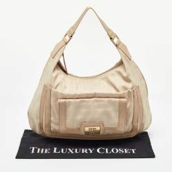 Givenchy Beige Signature Canvas and Leather Hobo