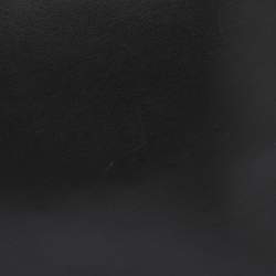 Pre Owned Givenchy Black Leather Logo Top Zip Pouch