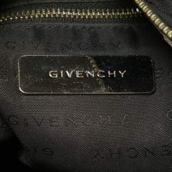 Pre Owned Givenchy Black Monogram Nylon and Leather Multiple Pocket Shoulder Bag 