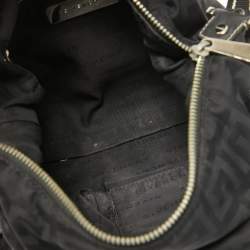 Pre Owned Givenchy Black Monogram Nylon and Leather Multiple Pocket Shoulder Bag 