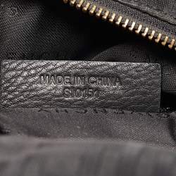 Givenchy Black Monogram Fabric and Leather Studded Shoulder Bag